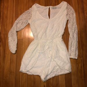 White Abercrombie romper